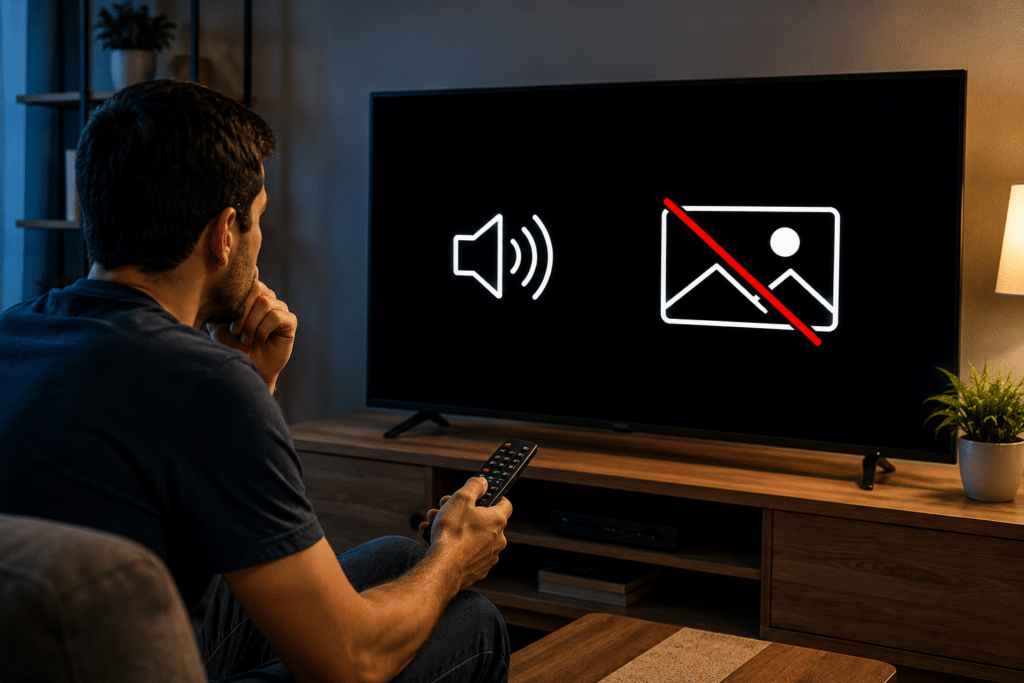 Televisor con sonido pero sin imagen