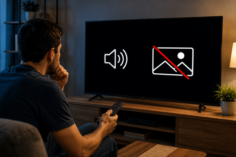 Televisor con sonido pero sin imagen