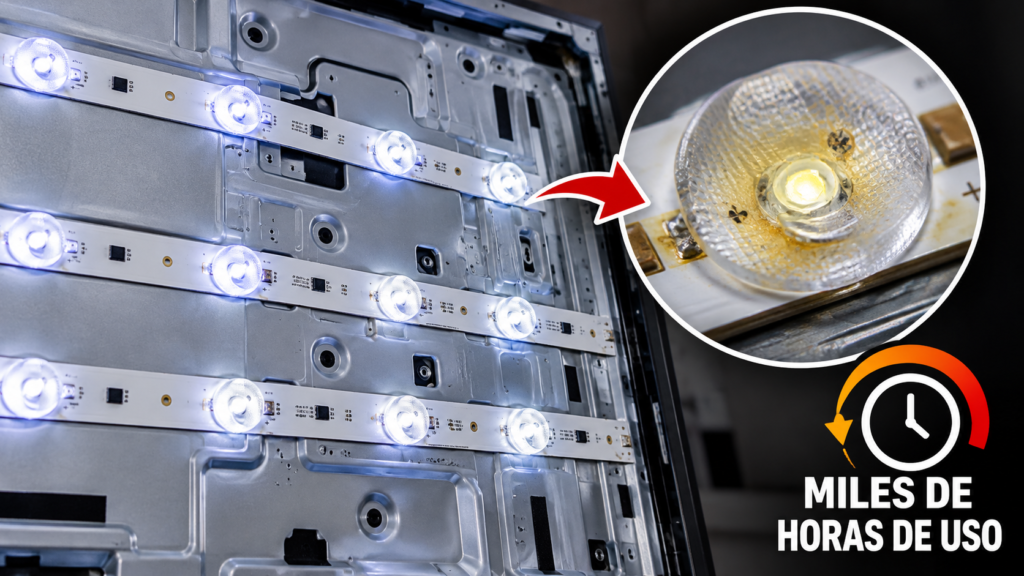 Desgaste de led tras miles de horas