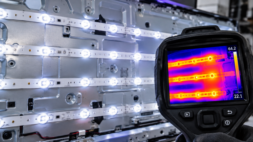 Diagnóstico térmico de retroiluminación led