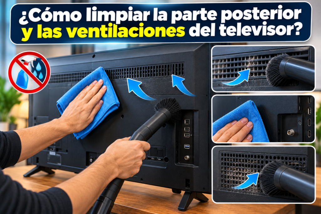 Cómo limpiar la parte posterior del televisor