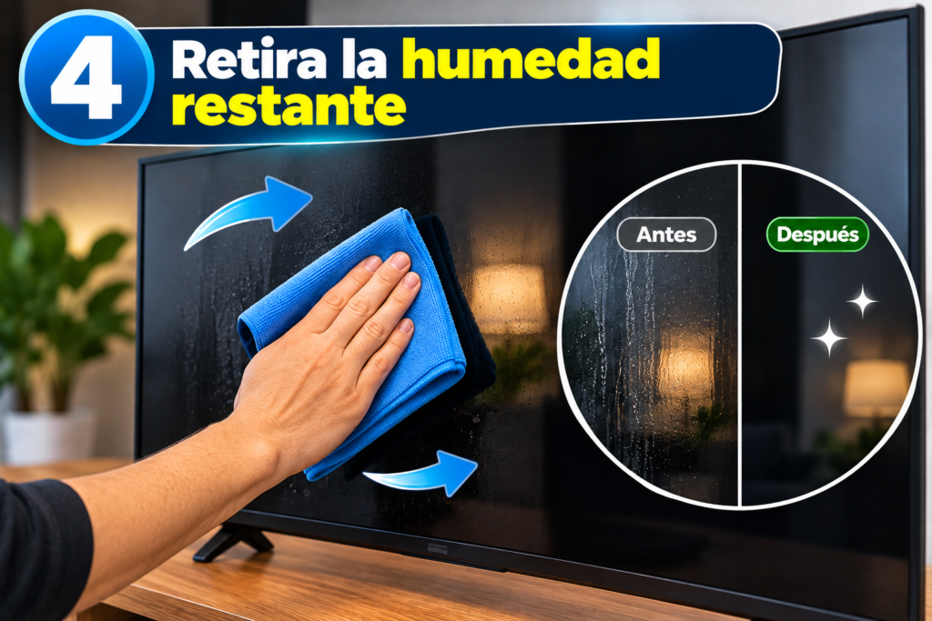 Guía para limpiar la humedad del televisor