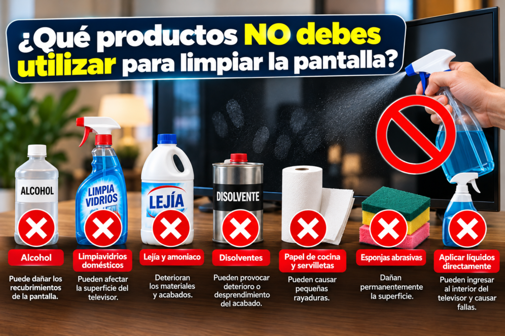 Productos que no debes usar en tu tv
