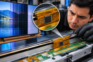 Reparación de pantalla lcd con cable flex